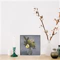 Picture of Drinking Glass With Flower _GroupedProduct_Square_Canvas_Framed_
