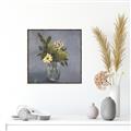 Picture of Drinking Glass With Flower _GroupedProduct_Square_Canvas_Framed_