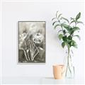 Picture of Brown & White Flower I  _GroupedProduct_Rectangle_Portrait_Canvas_Framed_