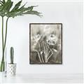 Picture of Brown & White Flower I  _GroupedProduct_Rectangle_Portrait_Canvas_Framed_