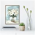 Picture of Flower In Glass Jar _GroupedProduct_Rectangle_Portrait_Canvas_Framed_