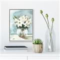 Picture of Flower In Glass Jar _GroupedProduct_Rectangle_Portrait_Canvas_Framed_