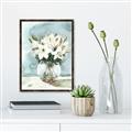 Picture of Flower In Glass Jar _GroupedProduct_Rectangle_Portrait_Canvas_Framed_