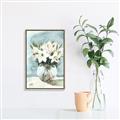 Picture of Flower In Glass Jar _GroupedProduct_Rectangle_Portrait_Canvas_Framed_