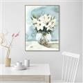 Picture of Flower In Glass Jar _GroupedProduct_Rectangle_Portrait_Canvas_Framed_