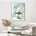 Picture of Flower In Glass Jar _GroupedProduct_Rectangle_Portrait_Canvas_Framed_