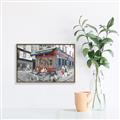 Picture of Centre Ville Café II _GroupedProduct_Rectangle_Landscape_Canvas_Framed_