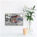 Picture of Centre Ville Café II _GroupedProduct_Rectangle_Landscape_Canvas_Framed_