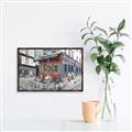 Picture of Centre Ville Café II _GroupedProduct_Rectangle_Landscape_Canvas_Framed_