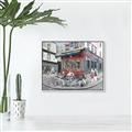 Picture of Centre Ville Café II _GroupedProduct_Rectangle_Landscape_Canvas_Framed_