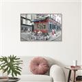 Picture of Centre Ville Café II _GroupedProduct_Rectangle_Landscape_Canvas_Framed_