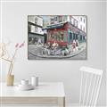 Picture of Centre Ville Café II _GroupedProduct_Rectangle_Landscape_Canvas_Framed_