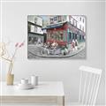 Picture of Centre Ville Café II _GroupedProduct_Rectangle_Landscape_Canvas_Framed_