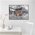 Picture of Centre Ville Café II _GroupedProduct_Rectangle_Landscape_Canvas_Framed_