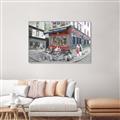 Picture of Centre Ville Café II _GroupedProduct_Rectangle_Landscape_Canvas_Framed_