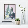 Picture of Pink Cactus _GroupedProduct_Rectangle_Portrait_Canvas_Framed_