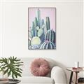 Picture of Pink Cactus _GroupedProduct_Rectangle_Portrait_Canvas_Framed_