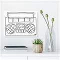 Picture of Portable Radio _GroupedProduct_Rectangle_Landscape_Unframed_Print_Only_
