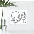 Picture of Microphone _GroupedProduct_Rectangle_Landscape_Unframed_Print_Only_