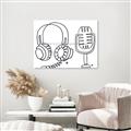 Picture of Microphone _GroupedProduct_Rectangle_Landscape_Unframed_Print_Only_