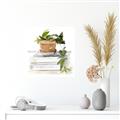 Picture of Flower Pot On Books _GroupedProduct_Square_Unframed_Print_Only_