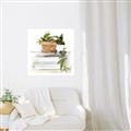 Picture of Flower Pot On Books _GroupedProduct_Square_Unframed_Print_Only_