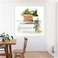 Picture of Flower Pot On Books _GroupedProduct_Square_Unframed_Print_Only_