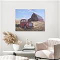 Picture of Red Wooden Barn _GroupedProduct_Rectangle_Landscape_Unframed_Print_Only_