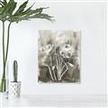 Picture of Brown & White Flower I  _GroupedProduct_Rectangle_Portrait_Unframed_Print_Only_