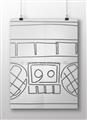 Picture of Portable Radio _GroupedProduct_Rectangle_Landscape_Unframed_Print_Only_