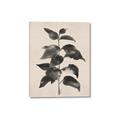 Picture of Black Linen Leaves II _GroupedProduct_Rectangle_Portrait_Canvas_