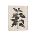Picture of Black Linen Leaves II _GroupedProduct_Rectangle_Portrait_Canvas_