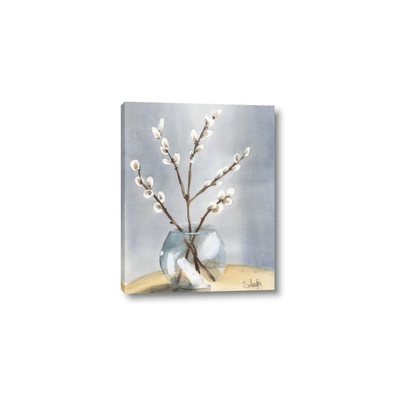 Picture of Cotton Flower In Vase _GroupedProduct_Rectangle_Portrait_Canvas_
