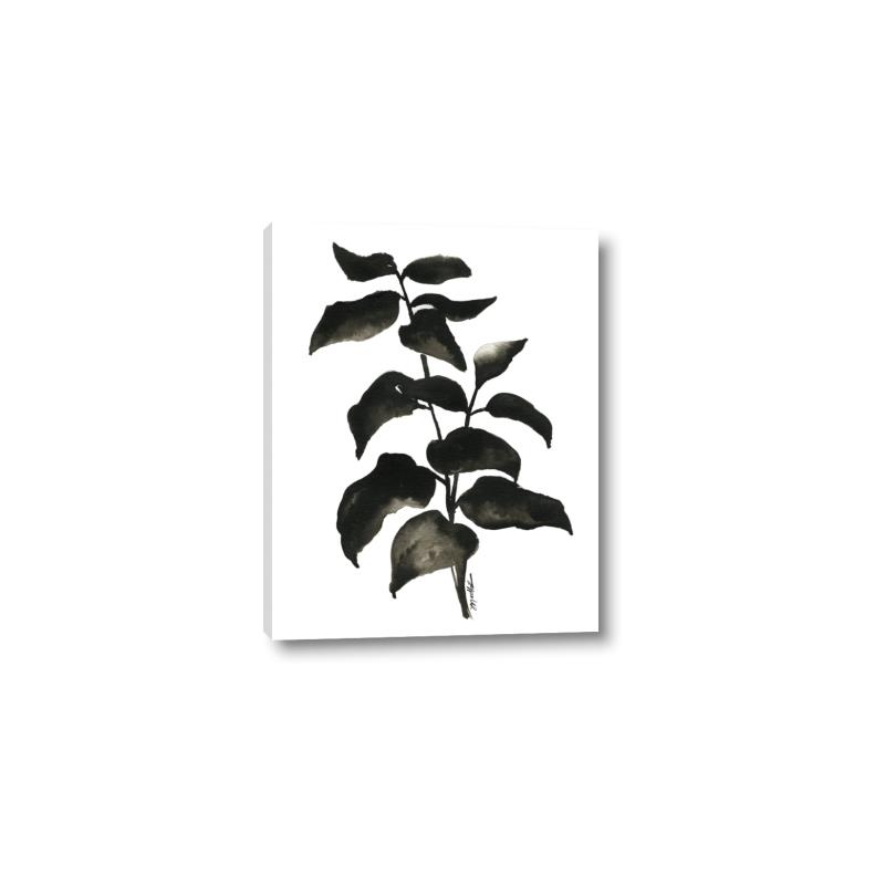 Picture of Black Leaves II _GroupedProduct_Rectangle_Portrait_Canvas_
