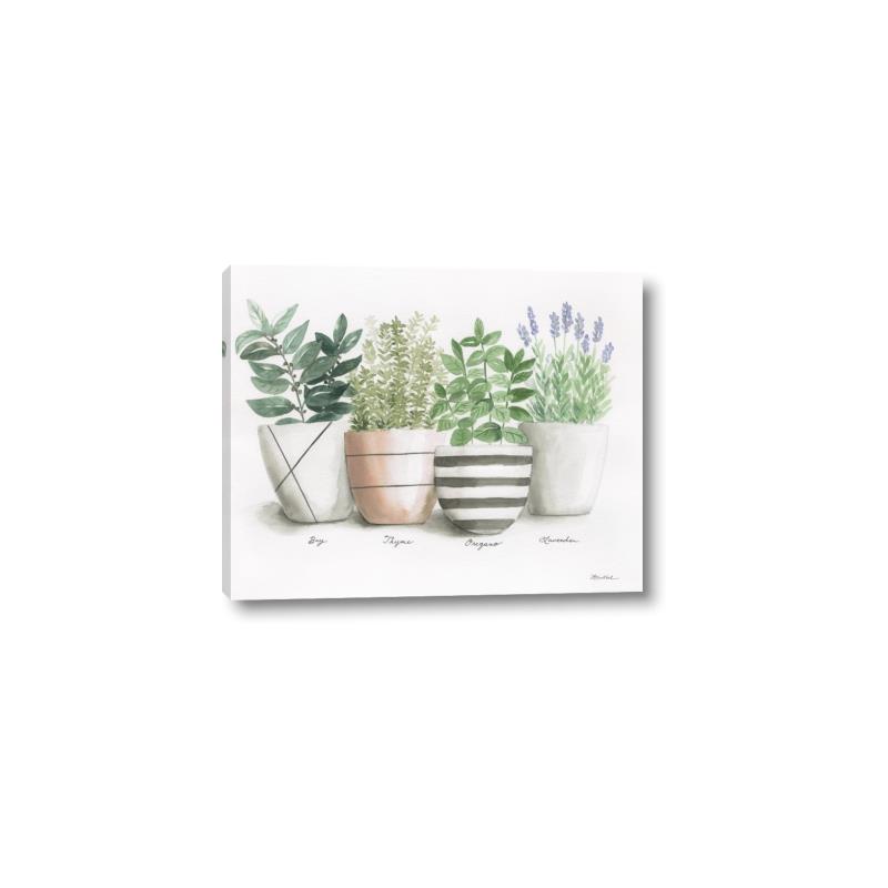 Picture of Pots With Flower I _GroupedProduct_Rectangle_Landscape_Canvas_