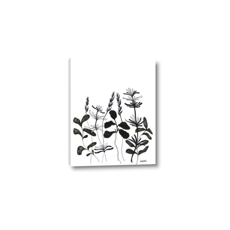 Picture of Silhouette Leaves I  _GroupedProduct_Rectangle_Portrait_Canvas_