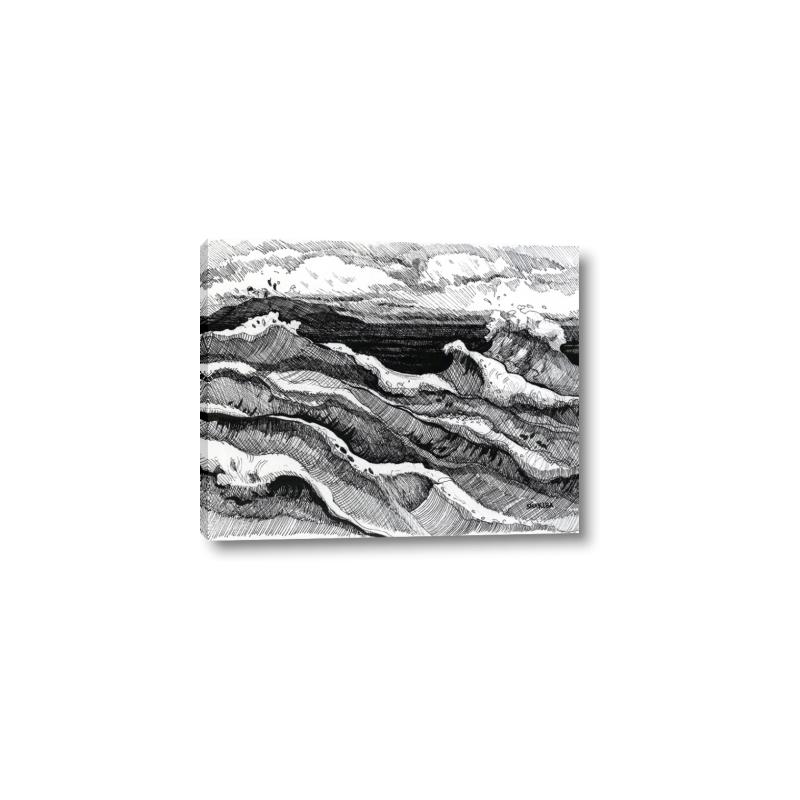 Picture of Seascape Sketch _GroupedProduct_Rectangle_Landscape_Canvas_