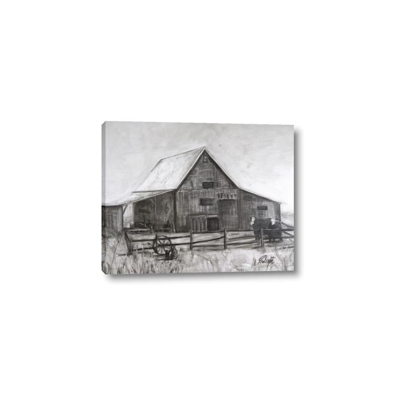 Picture of Gray Wooden Barn _GroupedProduct_Rectangle_Landscape_Canvas_