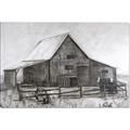 Picture of Gray Wooden Barn _GroupedProduct_Rectangle_Landscape_Canvas_