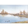 Picture of Three Cabin And Loons _GroupedProduct_Rectangle_Landscape_Canvas_
