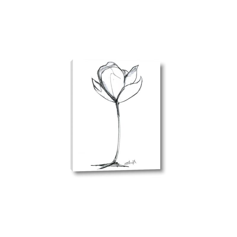 Picture of Single Flower I _GroupedProduct_Rectangle_Portrait_Canvas_