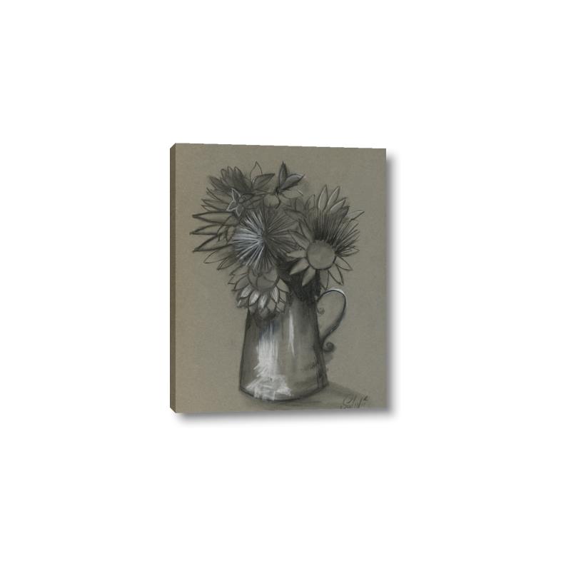 Picture of Charcoal Flower Drawing I _GroupedProduct_Rectangle_Portrait_Canvas_