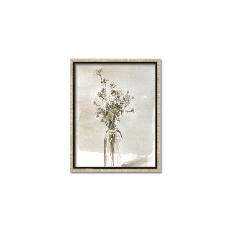 Picture of Dried Flower In Vase _GroupedProduct_Rectangle_Portrait_Canvas_Framed_