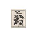 Picture of Black Linen Leaves II _GroupedProduct_Rectangle_Portrait_Canvas_Framed_