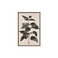 Picture of Black Linen Leaves II _GroupedProduct_Rectangle_Portrait_Canvas_Framed_
