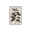 Picture of Black Linen Leaves II _GroupedProduct_Rectangle_Portrait_Canvas_Framed_