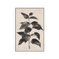 Picture of Black Linen Leaves II _GroupedProduct_Rectangle_Portrait_Canvas_Framed_