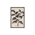 Picture of Black Linen Leaves IV _GroupedProduct_Rectangle_Portrait_Canvas_Framed_