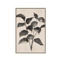 Picture of Black Linen Leaves IV _GroupedProduct_Rectangle_Portrait_Canvas_Framed_