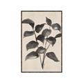 Picture of Black Linen Leaves IV _GroupedProduct_Rectangle_Portrait_Canvas_Framed_